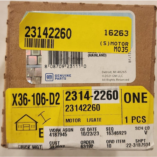 New Genuine GM Rear Liftgate Power Pull Down Closing Motor 23142260 Tahoe Yukon