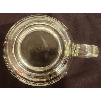 Nestlé World Map Glass Mugs – Set of 2 – Vintage Globe Etched Cups