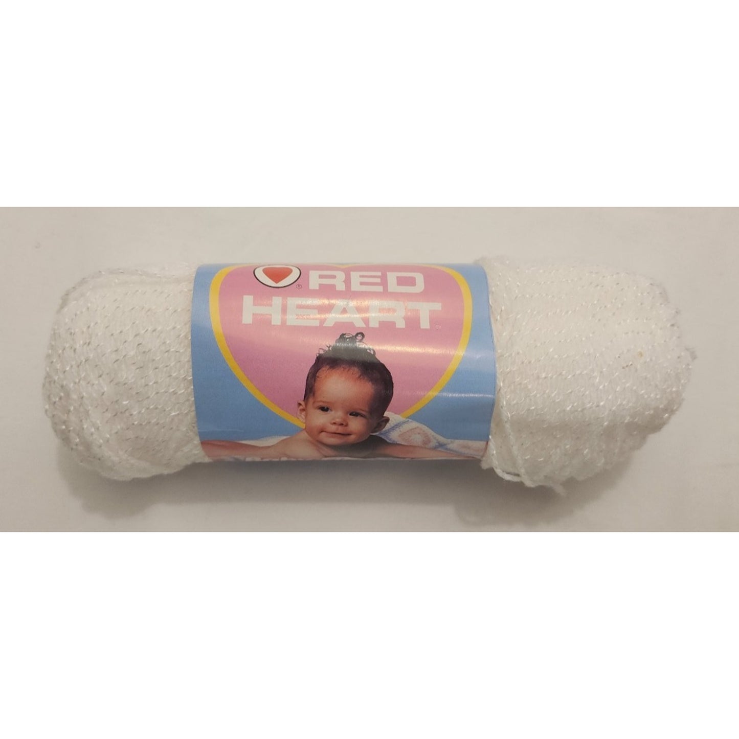 Red Heart - Baby Fingerling Yarn - 3 Ply - 1 Skein - 1.75oz - 1 White - Sparkle
