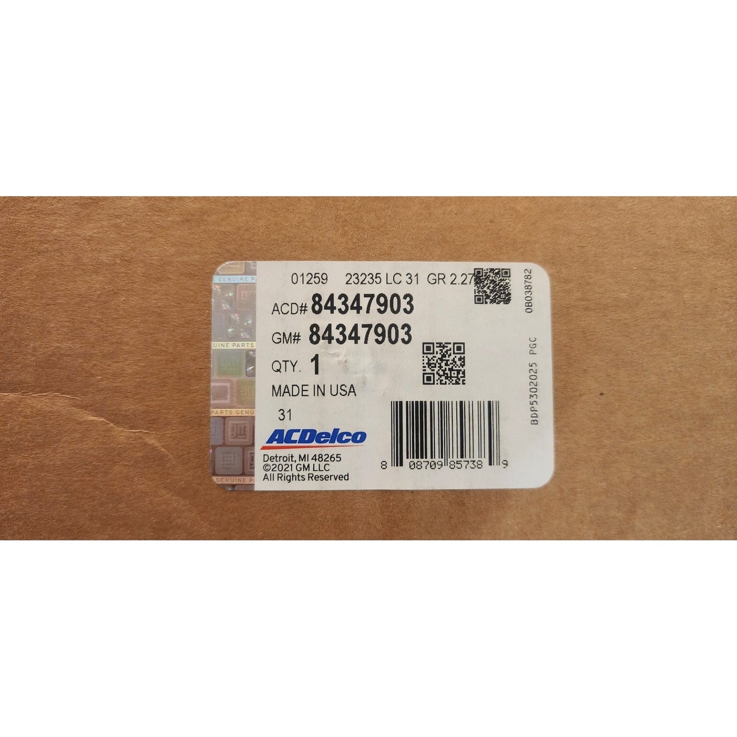 ACDelco GM Original Equipment 84347903 Alternator 6.2L Camaro - Factory New
