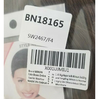 BERON 14" Women/Girls Brown Wig - with wave ... New with tags