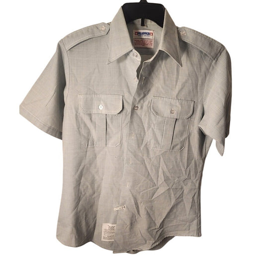Propper Green Tactical Military Work Shirt Short Sleeve Button Up Size 16