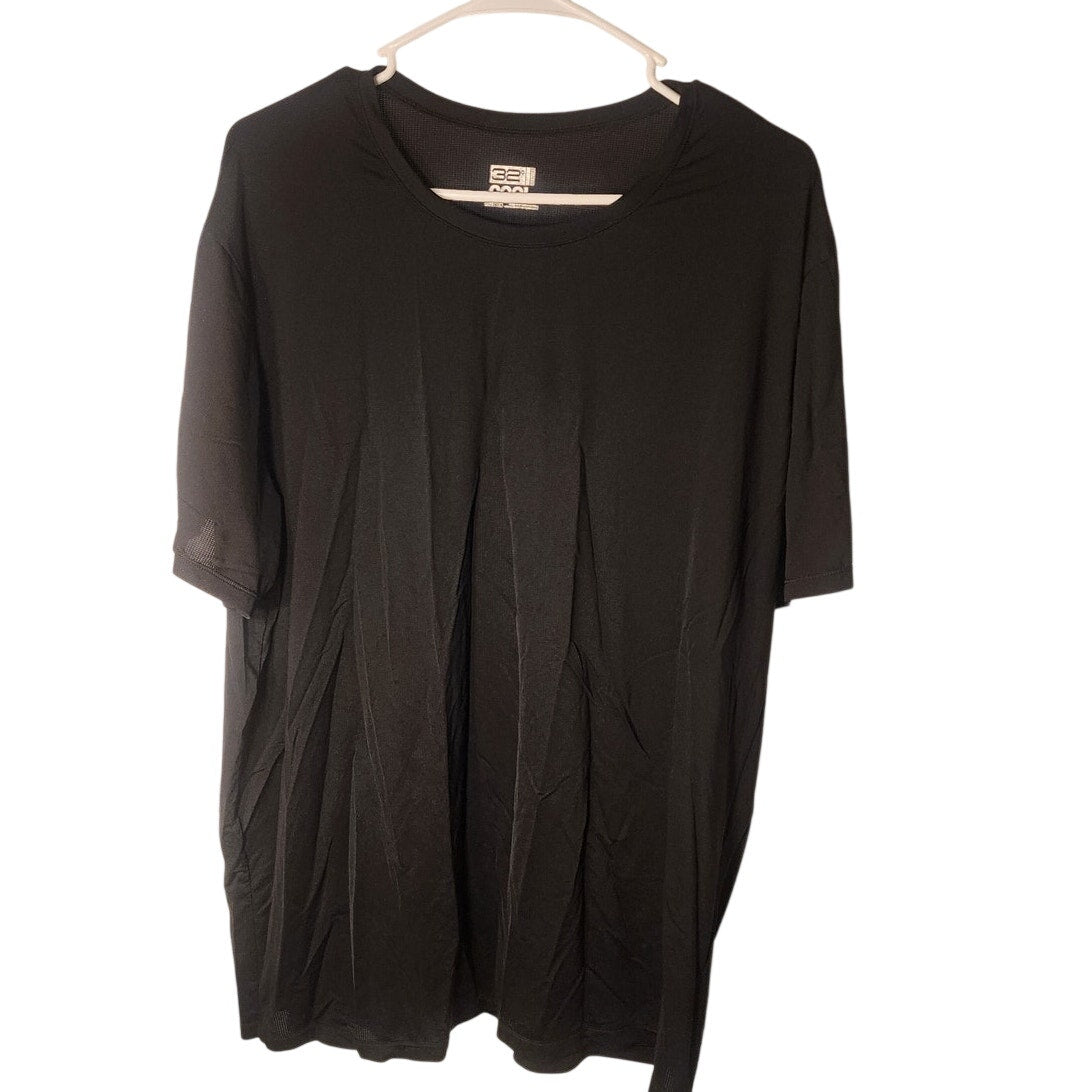 32 Degrees Cool Mens Short Sleeve T Shirt Black Lightweight Activewear Size XXL
