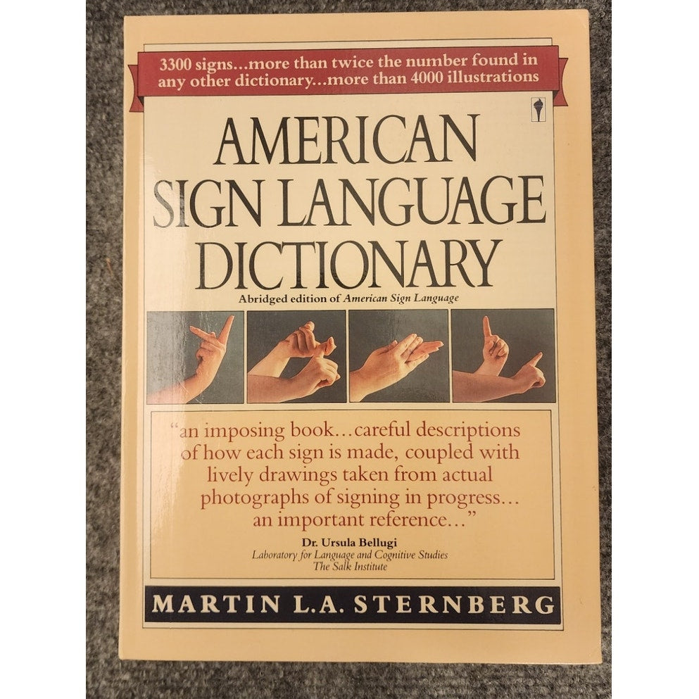 American Sign Language Dictionary Martin L A Sternberg Paperback 0060913835