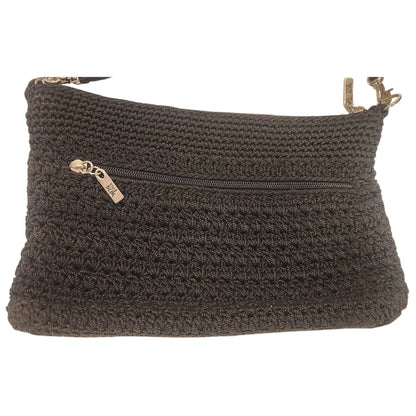 The Sak Black Crochet Knit Clutch Shoulder Bag Purse Boho New Without Tags NWOT