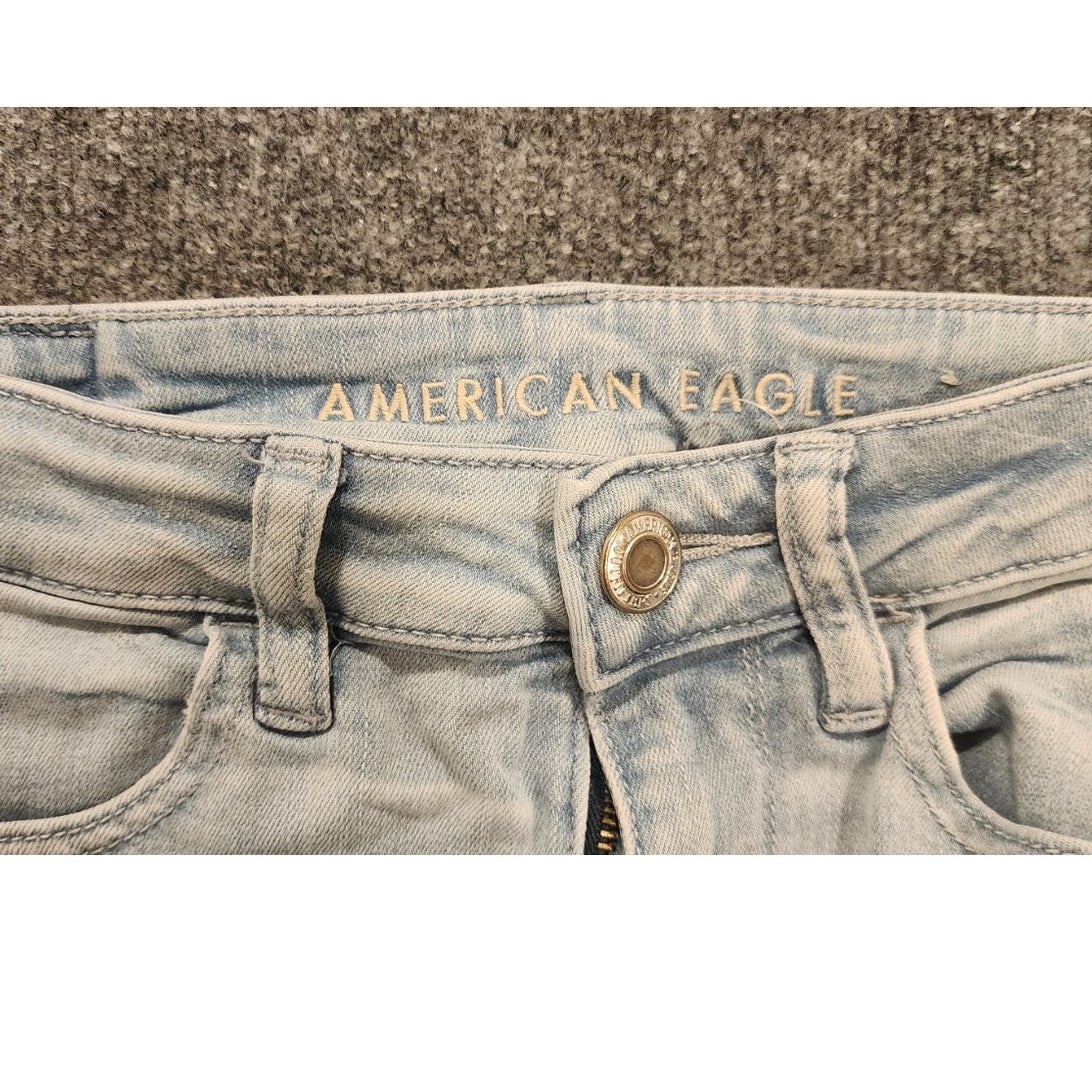 American Eagle Outfitters Girls Size 2 Light Blue Denim Pants Jeans