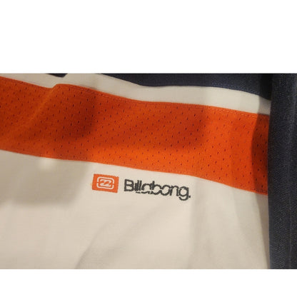 Billabong Retro Track Jacket Mens XL Colorblock White Orange Navy Blue Full Zip
