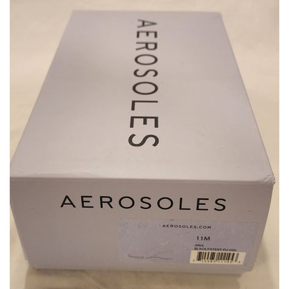 Aerosoles Aria Black Patent Slingback Wedge 11M NIB Comfort Shoes