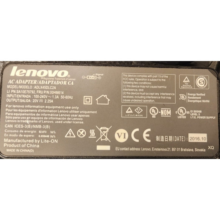 Lenovo 45W AC Adapter Power Supply Charger ADLX45DLC2A Slim Tip Genuine New