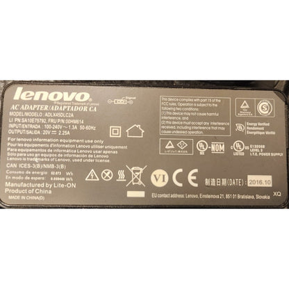 Lenovo 45W AC Adapter Power Supply Charger ADLX45DLC2A Slim Tip Genuine New