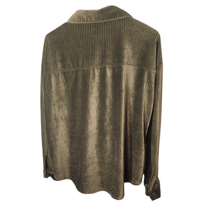 No Boundaries Matching Set Top XL Bottom XXL Green Ribbed Velvet