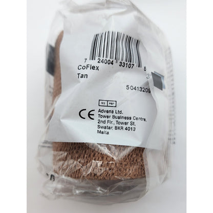 3 count -CoFlex Latex Self-Adherent Cohesive Bandage Tan NonSterile 3" x 5 Yd