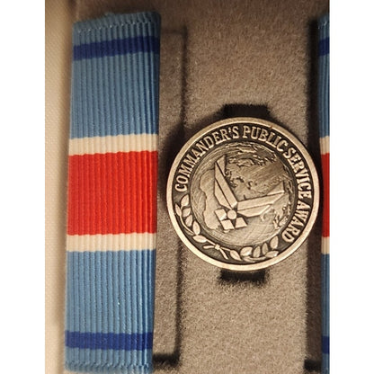 USAF Air Force Commanders Public Service Award Medal Ribbon Set Boxed Cased