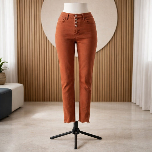 Maurices M Jeans XL Rust High Rise 4-Button Fly Stretch Denim