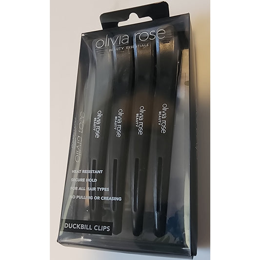 Olivia Rose - Duckbill Clips - Black - 4 Pack - New