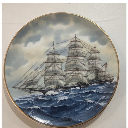 Danbury Mint Great American Sailing Ships Miniature Plate STAG HOUND Japan