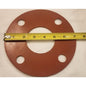 Lot of 5 - RED RUBBER FULL FACE 2-7/8" GASKET - ACTUAL MEASUREMENT 7" x 1/8"