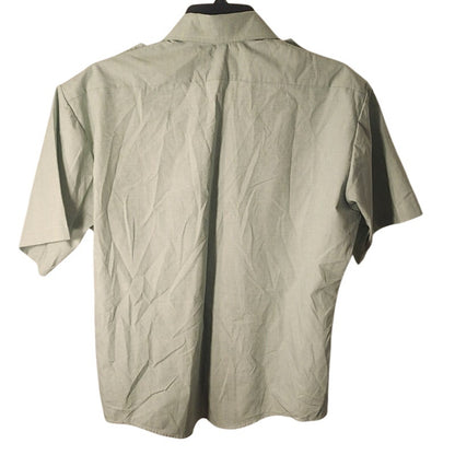 Garrison Collection By Davids Green Short Sleeve Button Up Shirt Size 17.5