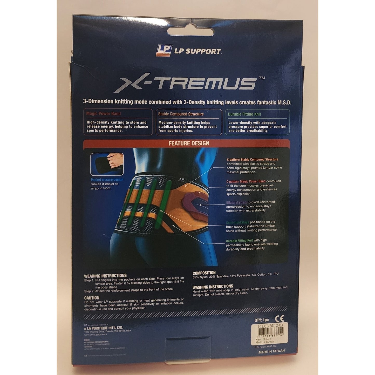 LP Support - X-TREMUS - 161XT - Size Small - Advanced Back Support - Black