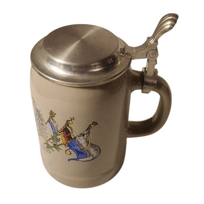 GERZ Germany Beer Stein – Deutschland Eagle – 95% Zinc Lid – Vintage