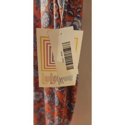 LuLaRoe - XXS - IRMA - Floral with Orange Background - NWT