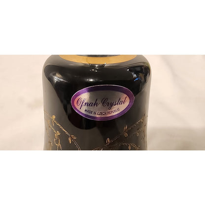 Grand Crystal Czech Republic Black & Gold Decorative Bell - Ofnah Crystal