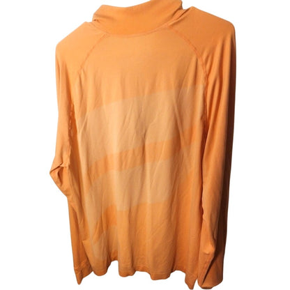 Fila Mens 2XL Peach Orange Long Sleeve Henley Shirt Athletic Top