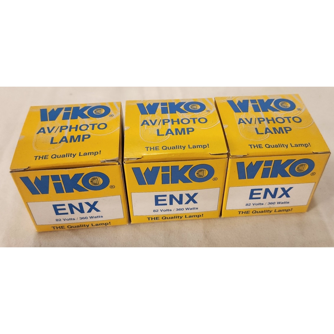 Set of 3- Wiko ENX 82V 360W AV Photo Projector Lamp Bulb New in Box Vintage NOS