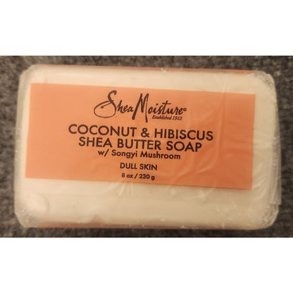 SheaMoisture Coconut Hibiscus Shea Butter Soap Bar 8oz New Factory Sealed