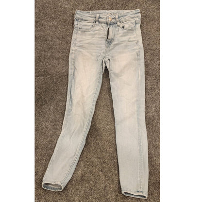 American Eagle Outfitters Girls Size 2 Light Blue Denim Pants Jeans