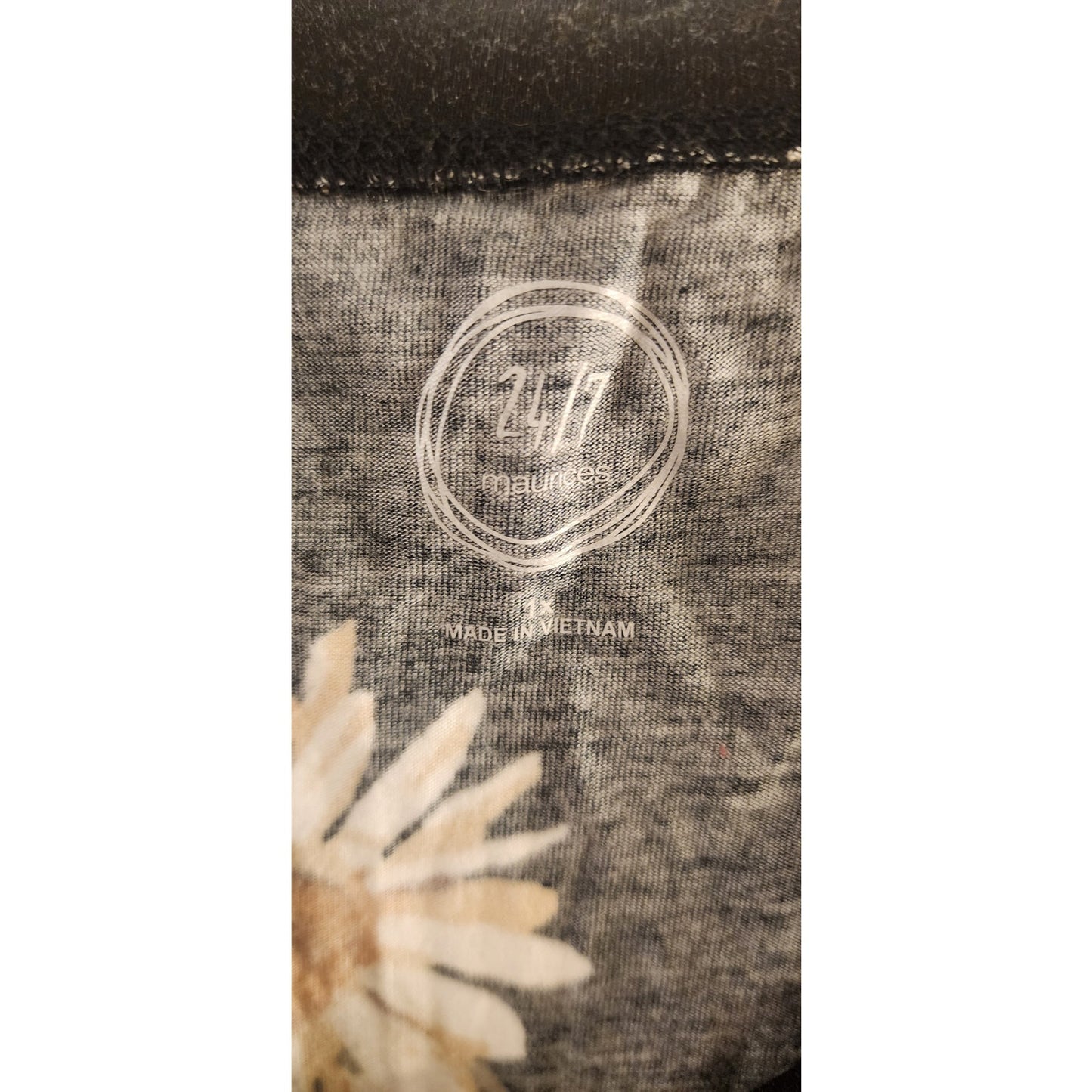 Cute Daisy Blouse - Black, Yellow and White - Floral, Maurices 24/7 - XL