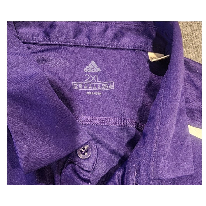 Adidas Weber State Wildcats Athletics Polo Shirt Purple Men’s 2XL Climalite