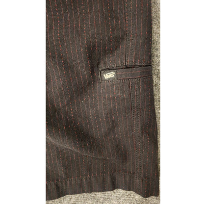 Vans Men Black Red Pinstripe Shorts Size 38 Skate Boardshorts