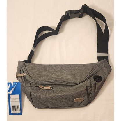 Entchin - Grey - Belt bag - 4 Zipper Pockets - Sling Bag - Men or Women
