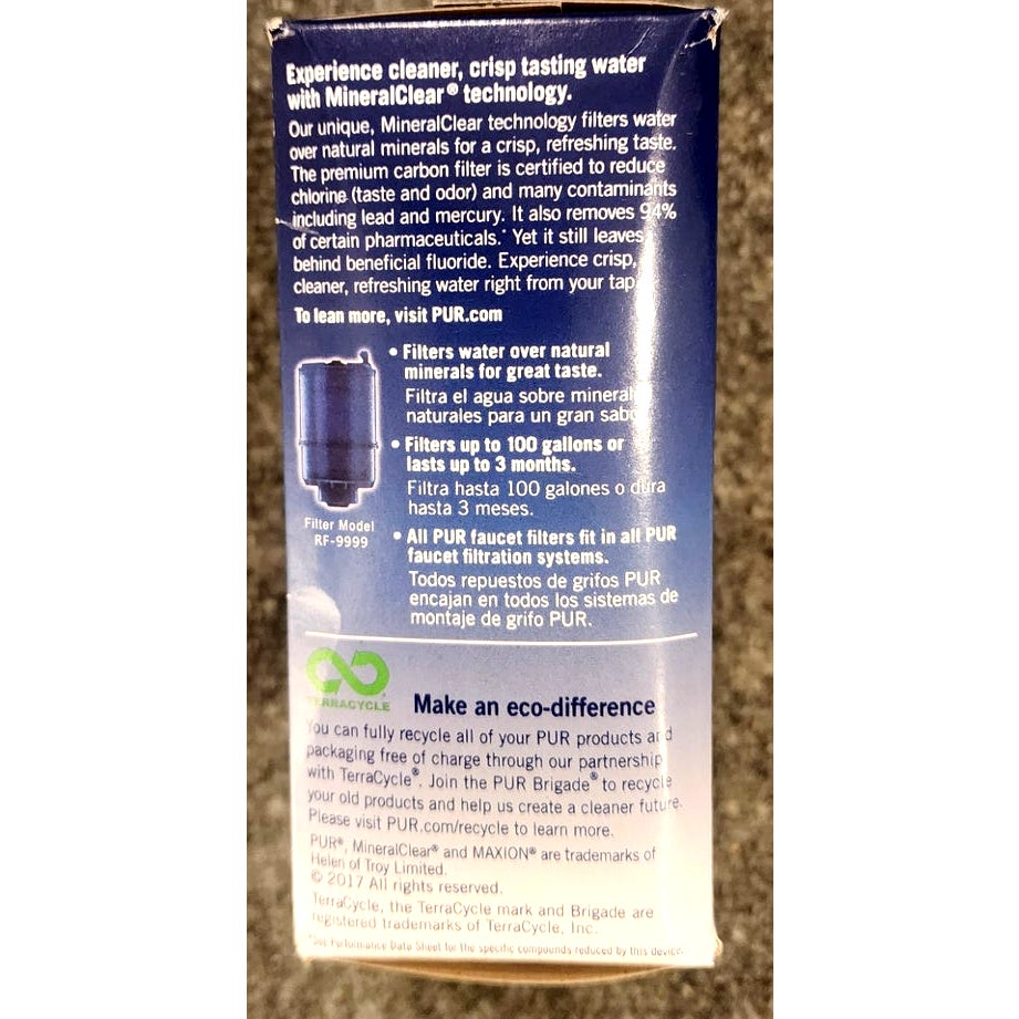 PUR RF-9999 MineralClear Water Filter Replacement Cartridge Sealed