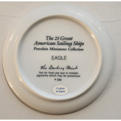 Danbury Mint Great American Sailing Ships Miniature Plate EAGLE Crafted Japan