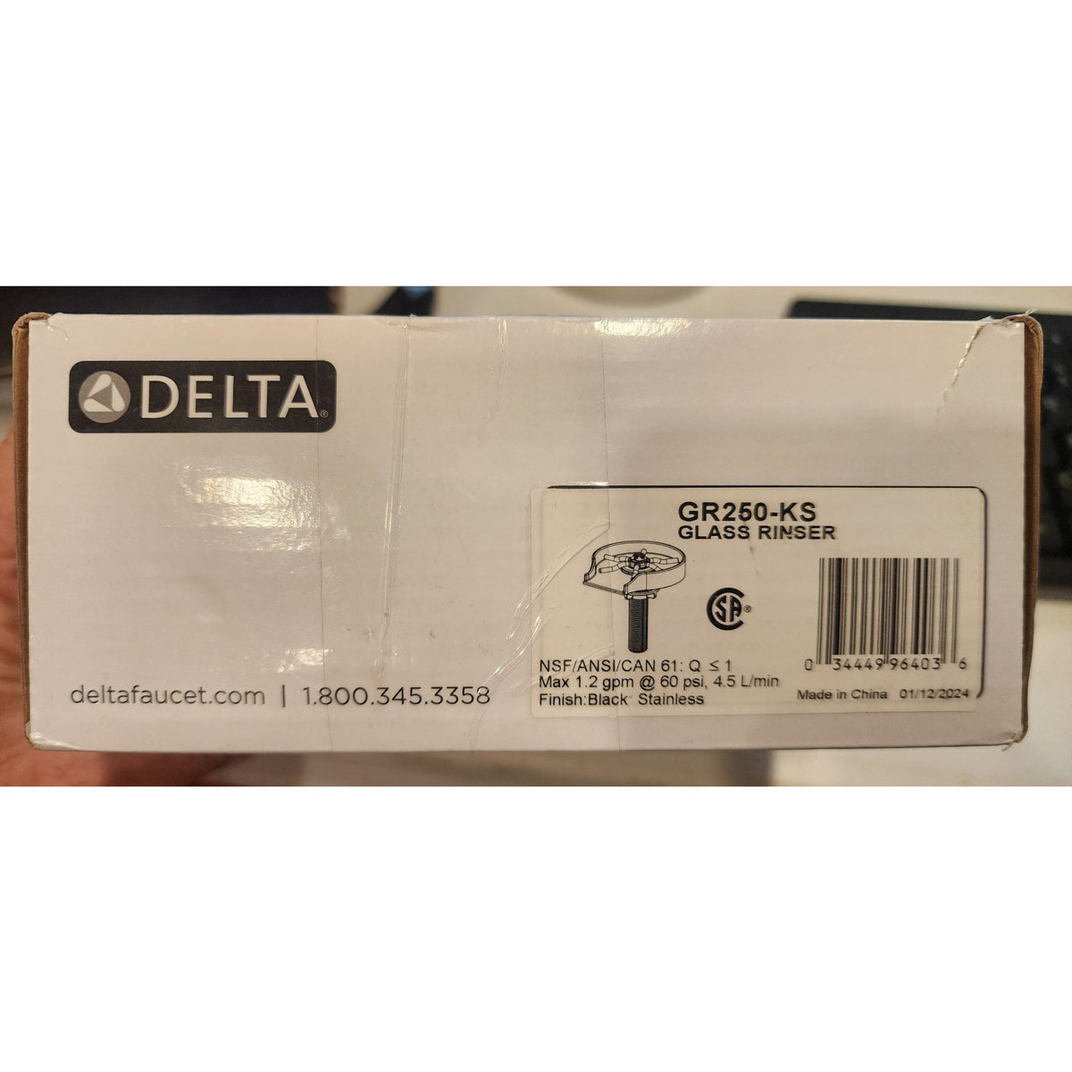 Delta Glass Rinser Stainless Steel Bar Sink Glass Washer GR250 New