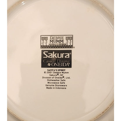 Sakura Debbie Mumm Santa Christmas Plate Lot of 3 Vintage 1998 2001 Holiday Set