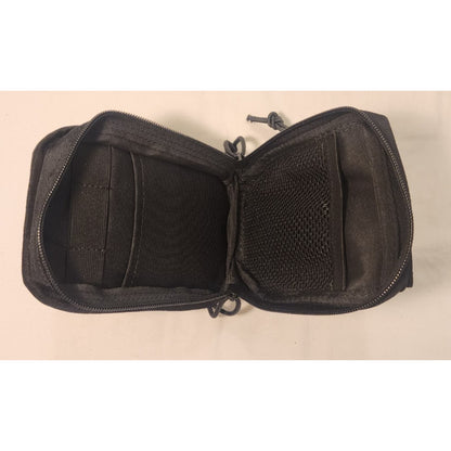 Small Pouch - Camera Bag - 7" X 5" - Micro Case - Multiple Compartments (Black)