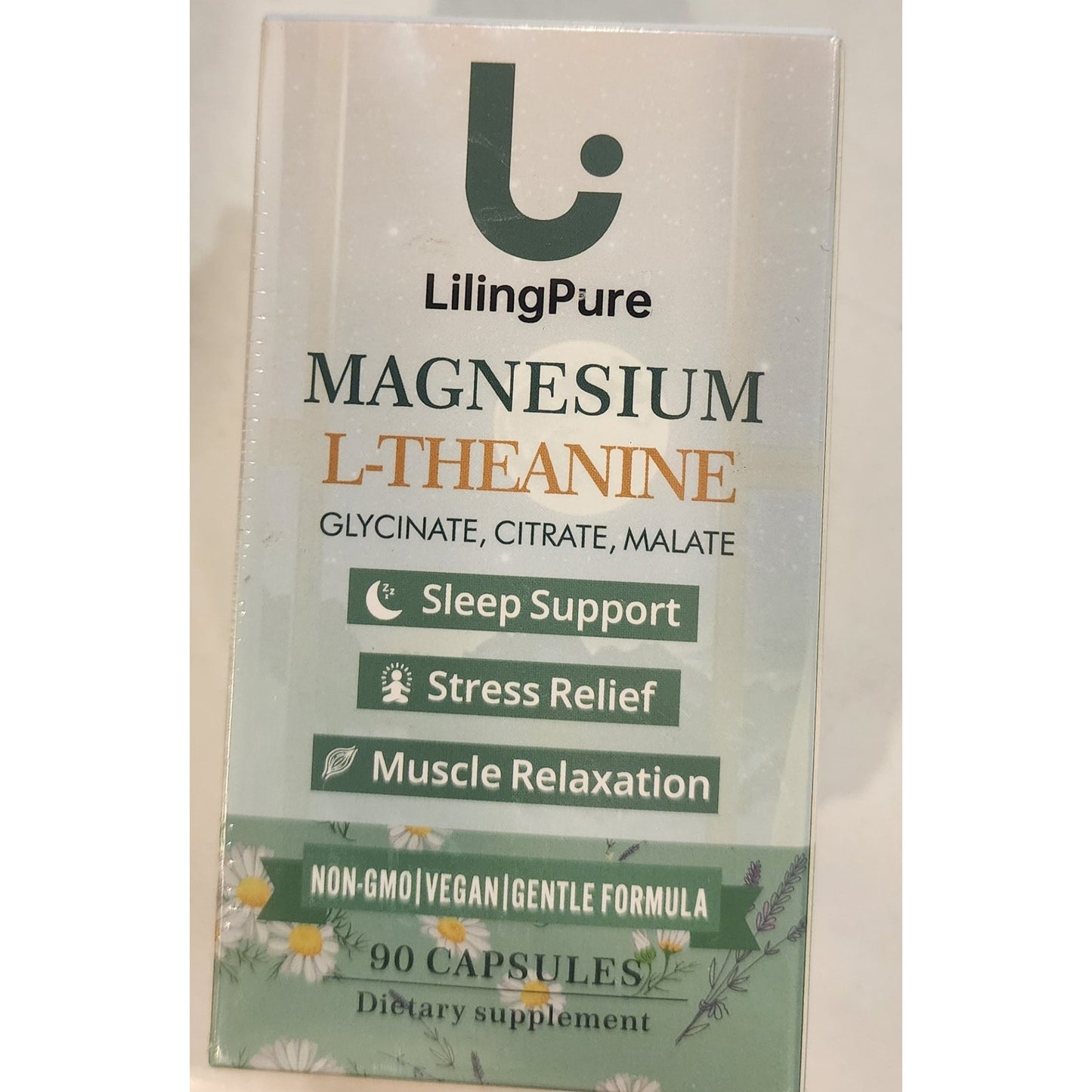LilingPure Magnesium L‑Theanine – Glycinate/Citrate/Malate – 90 Caps – NEW