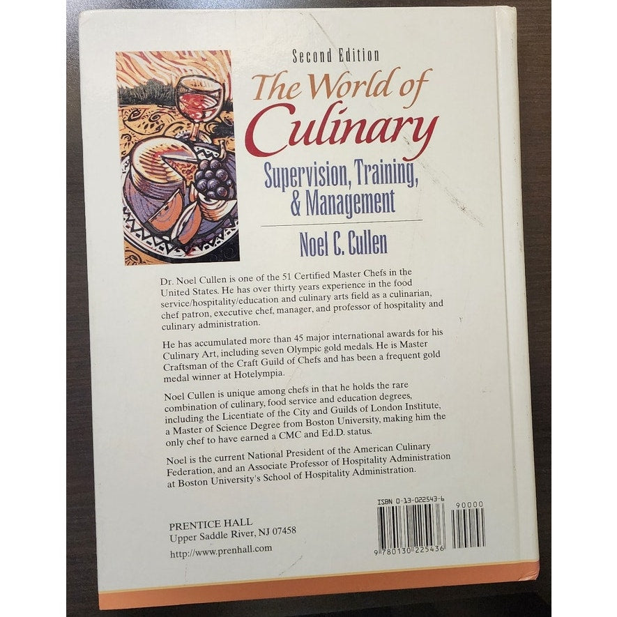 Culinary Supervision & Training Textbook 2nd Edition by Noel Cullen
