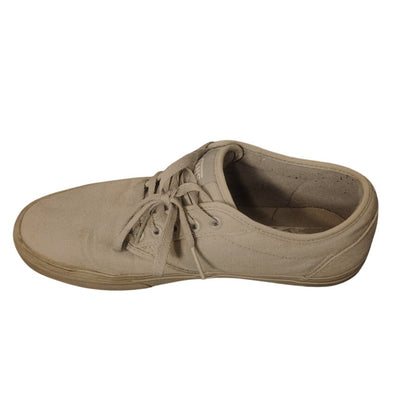 Vans Mens Size 10.5 Light Gray Canvas Shoes Sneakers Waffle Sole