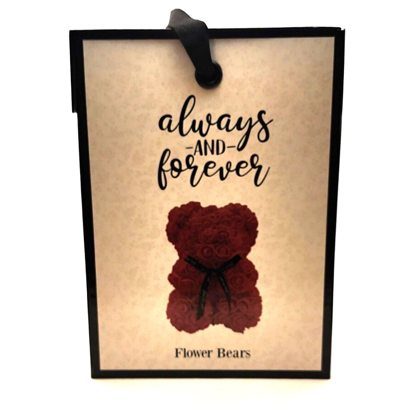 Always -and- Forever Flower Bear - Red - Valentine, Birthday & Anniversary Gift