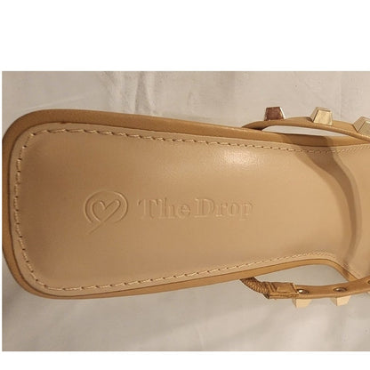 The Drop Avery Doe Tan Studded Sandals Size 10 – 3.5" Heel – New