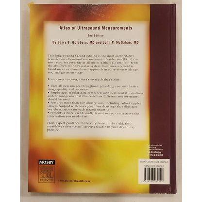 Atlas of Ultrasound Measurements 2nd Ed – Goldberg & McGahan – Like New