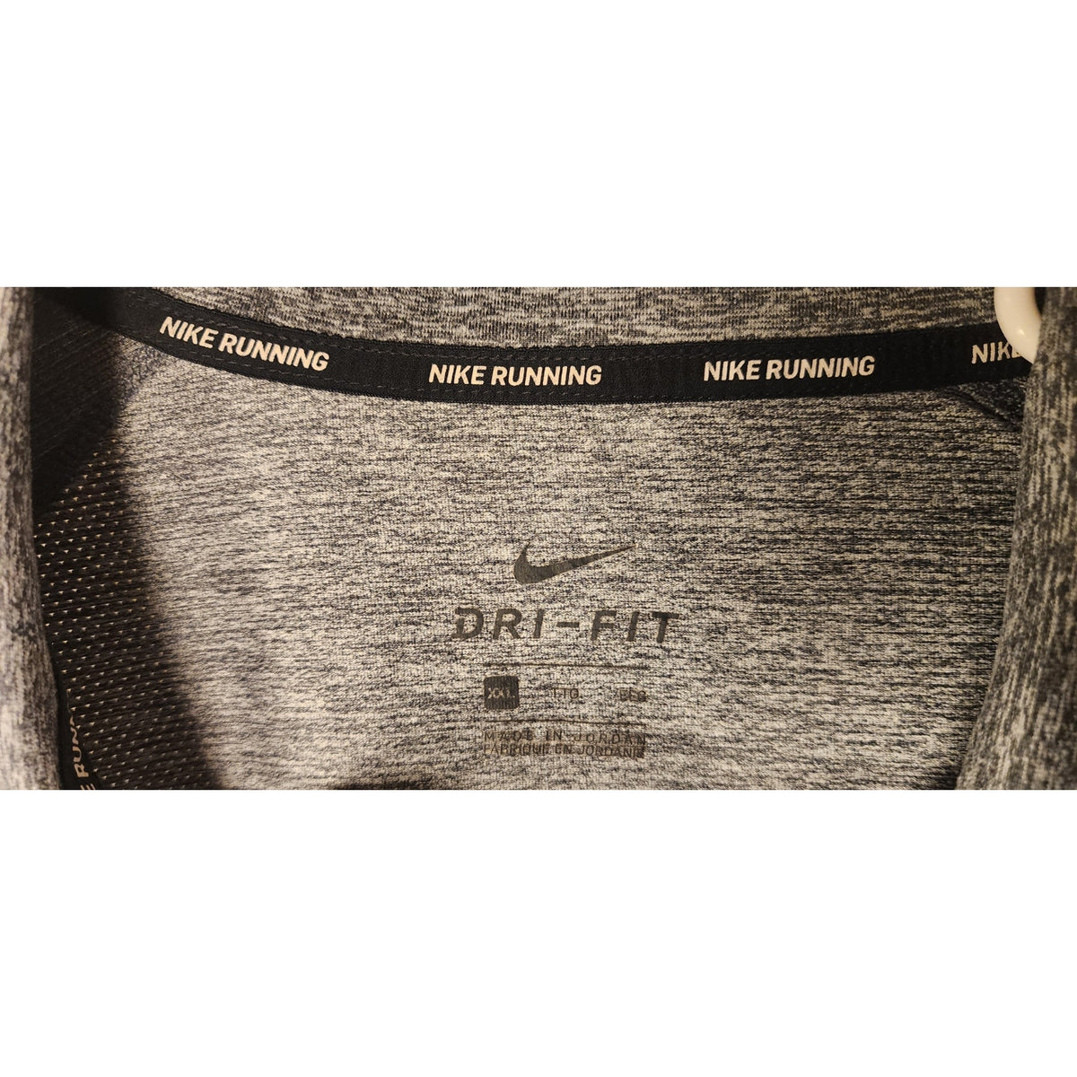 Nike Dri-FIT Mens XXL Long Sleeve 1/4 Zip Pullover Shirt Gray Heather Athletic