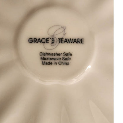 Grace's Teaware White Embossed Ribbed Porcelain Teapot 5 Inch Handle to Spout 9"