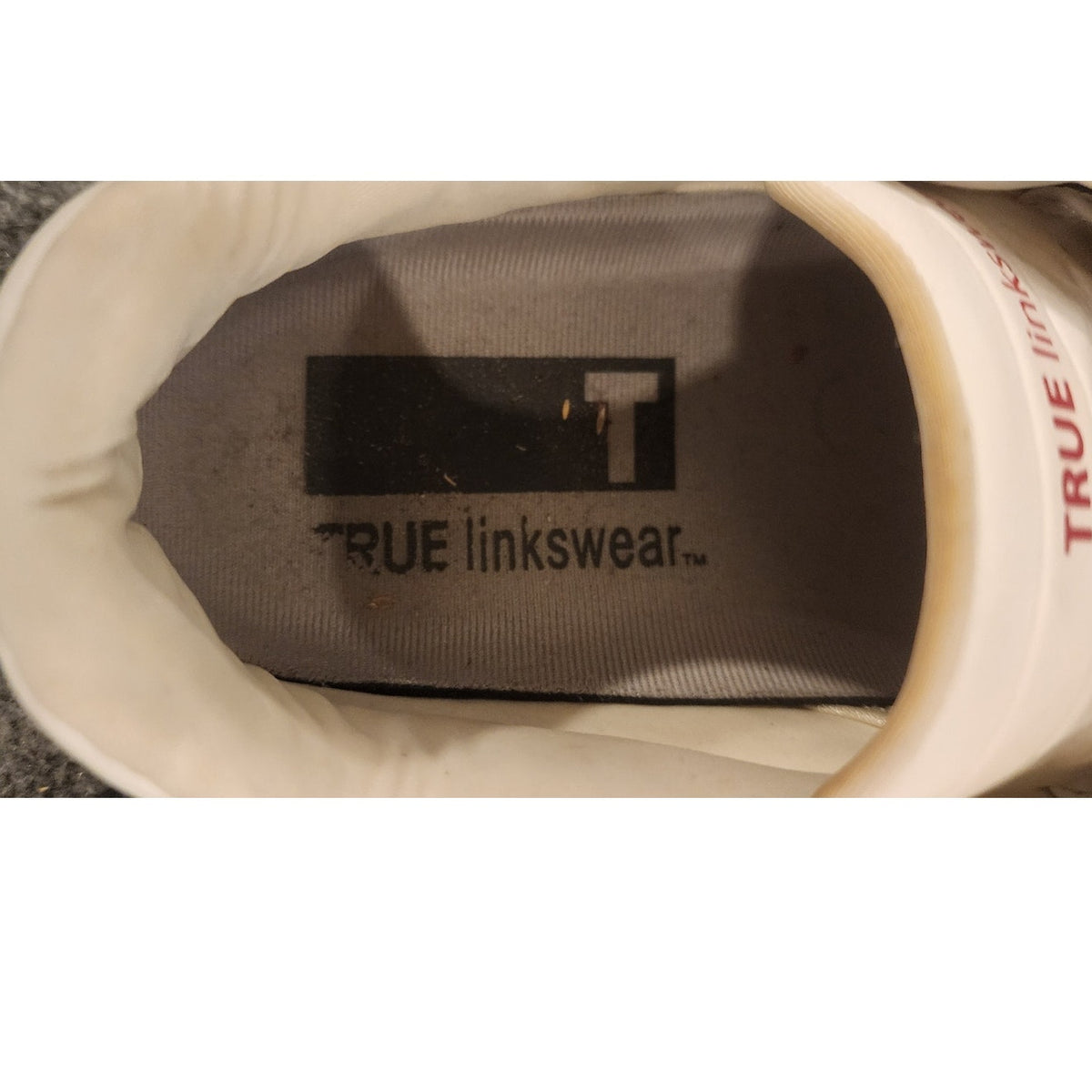 True Linkswear Mens Golf Shoes Size 11 White Leather Spikeless