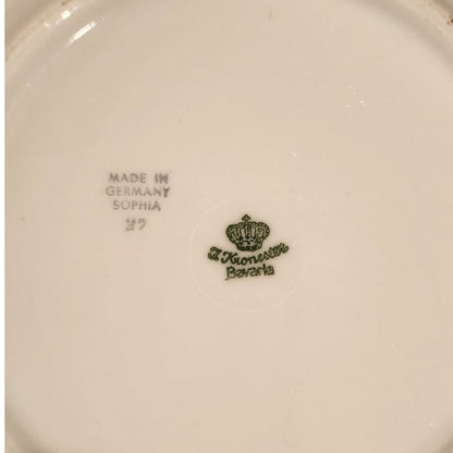 Vintage T Kronester Bavaria Sophia Silver Trim Serving Plate Germany