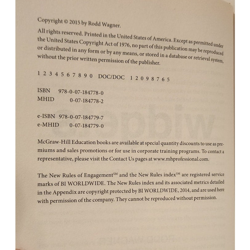 Widgets – Rodd Wagner – 12 New Rules for Managing Employees – Hardcover